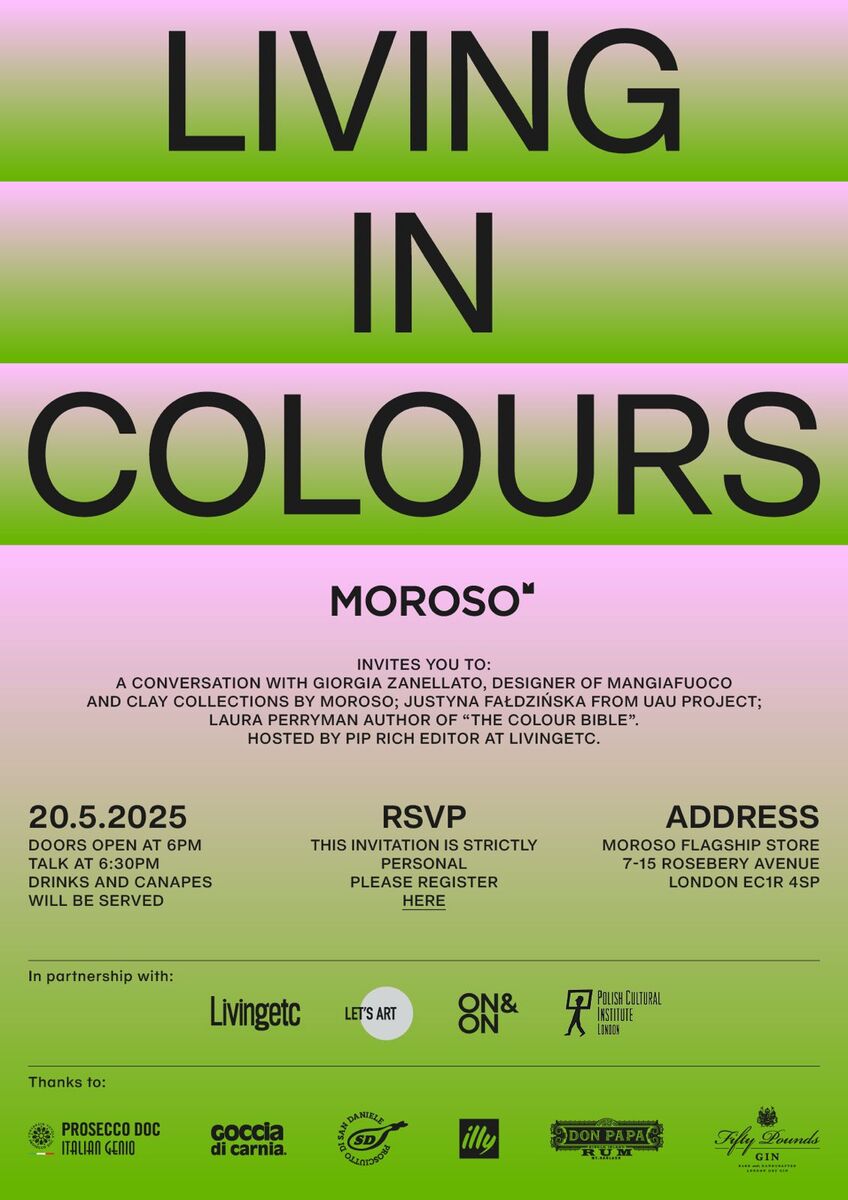 POLISH DESIGN AND INNOVATION TAKE CENTRE STAGE WITH ‘CURATED CONNECTIONS’ — A THREE-PART SERIES OF CURATED POLISH DESIGN AND CRAFT LAUNCHING AT MOROSO DURING CLERKENWELL DESIGN WEEK AND PART OF THE 2025 UK/POLAND CREATIVE SEASON.