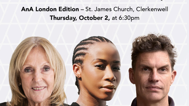AnA London 2025 – October 2, 2025 | Alex de Rijke + Eva Jiřičná + Tosin Oshinowo