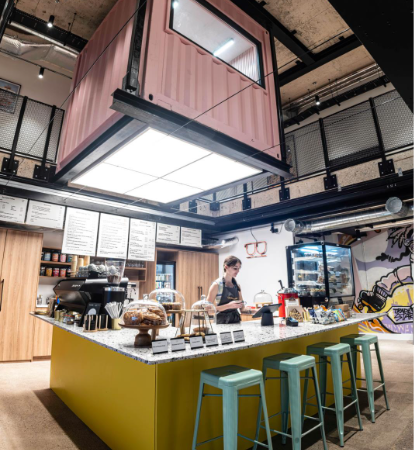 Trading Up – Resonate Transforms tired Warehouse into Vibrant   Co-warehousing space for Tradestars