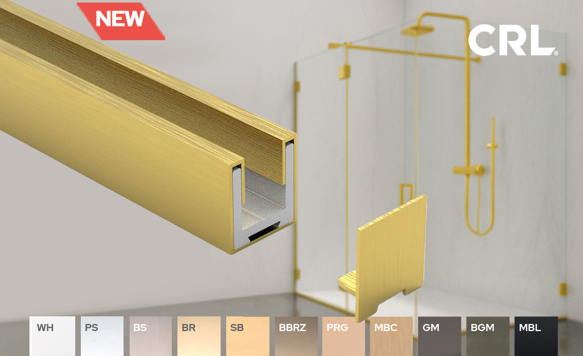 CRL Introduces NEW Bellagio U Channel with Perfect Finish Match for Premium Glass Installations