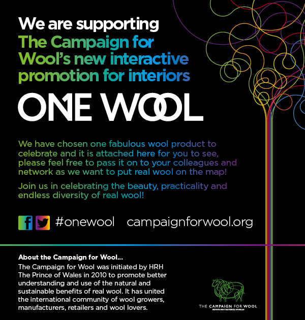 Campaign for Wool Launch ONEWOOL for Interiors