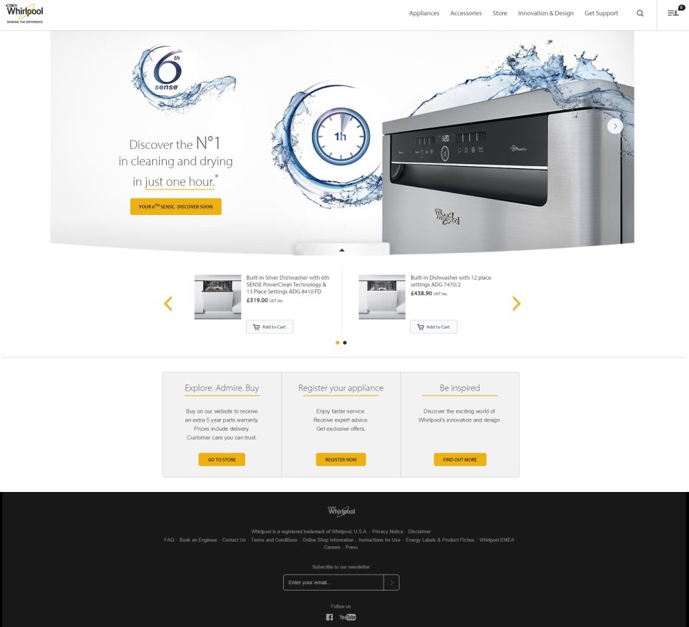 WHIRLPOOL LAUNCHES BRAND NEW, FULLY RESPONSIVE WEBSITE TO ENHANCE USER EXPERIENCE