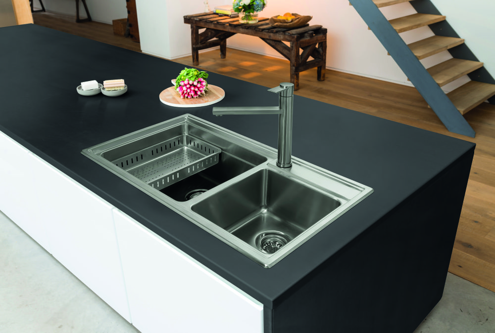 Steel appeal with Caple’s versatile new  Axle range of inset and undermounted sinks