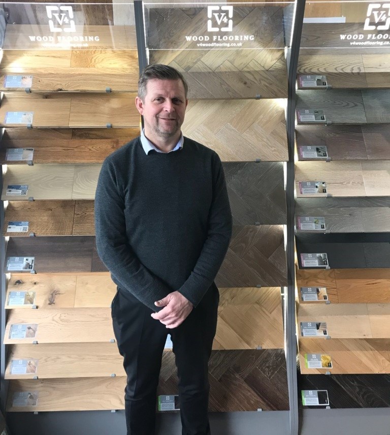V4 Woodflooring has appointed Lee Harris to its sales team.   Lee will work across the North West, including Cheshire, Manchester, North Wales, Cumbria, the Isle of Man and Merseyside.