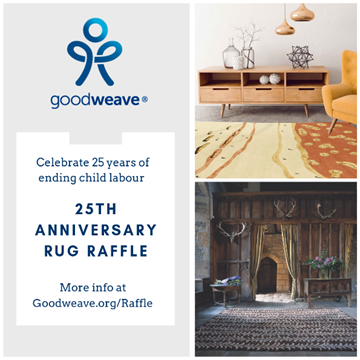 GoodWeave Launches £12k Designer Rugs Charity Raffle  Raffle tickets on sale now – hurry! @GoodWeave