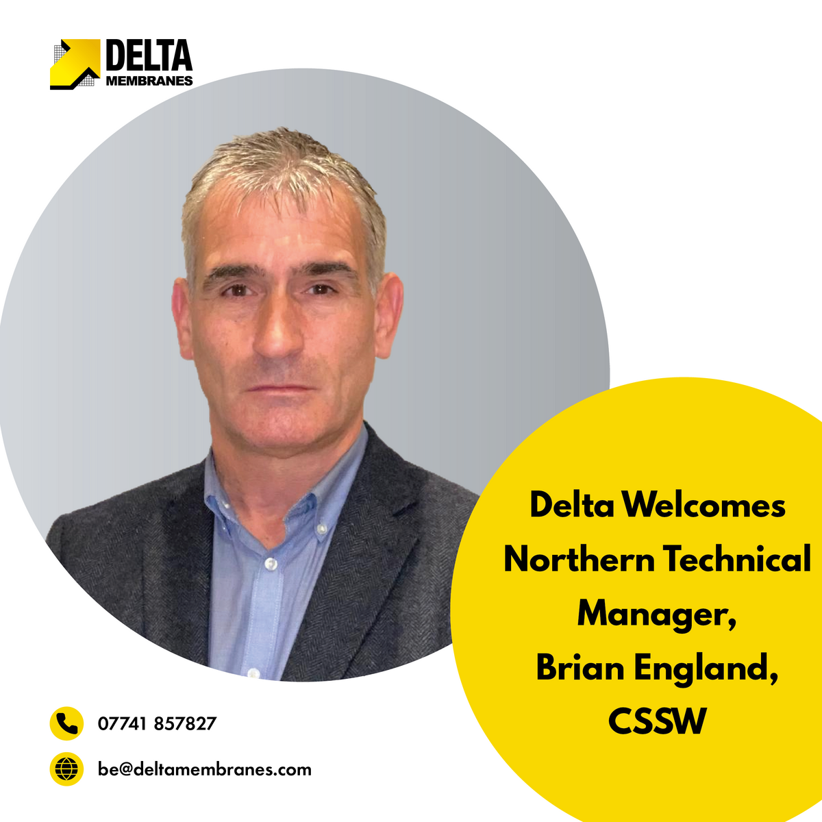 Delta Welcomes Northern Technical Manager, Brian England, CSSW @DeltaMembranes