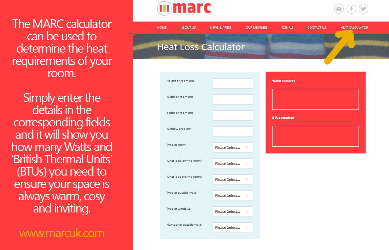 Choose the right radiator with MARC’s Heat Calculator @energyutilities