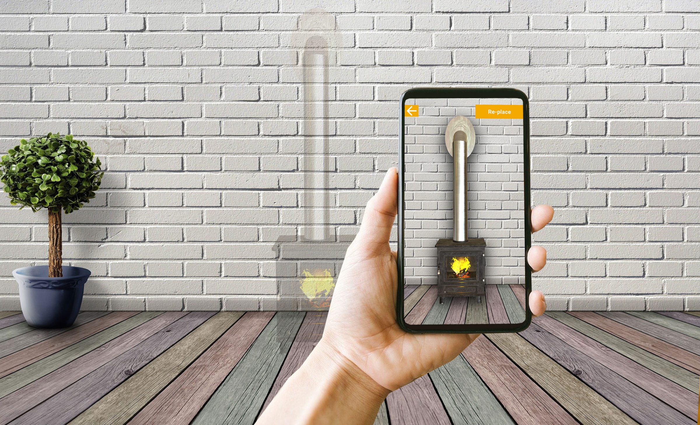 A useful app for homeowners and installers to visualise a free-standing stove installation. @SchiedelUK