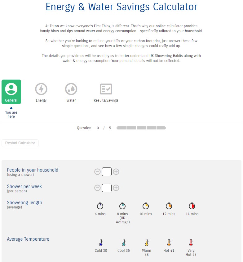Triton Showers Launches Water and Energy Savings Calculator @TritonShowers