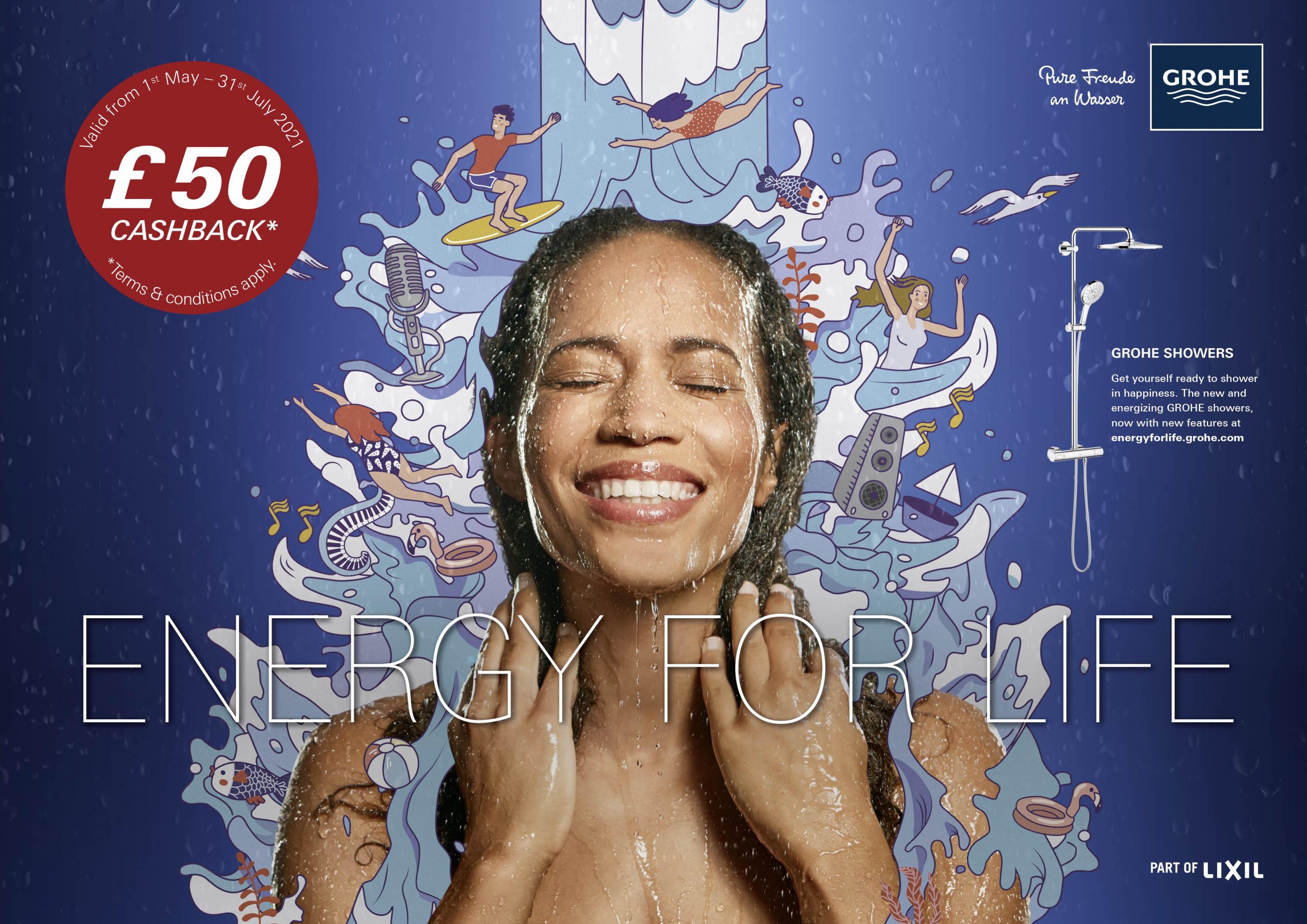 GROHE launches Energy for Life shower campaign and consumer cashback promotion @GroheUK