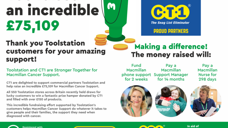 CT1 & Toolstation making a difference together!