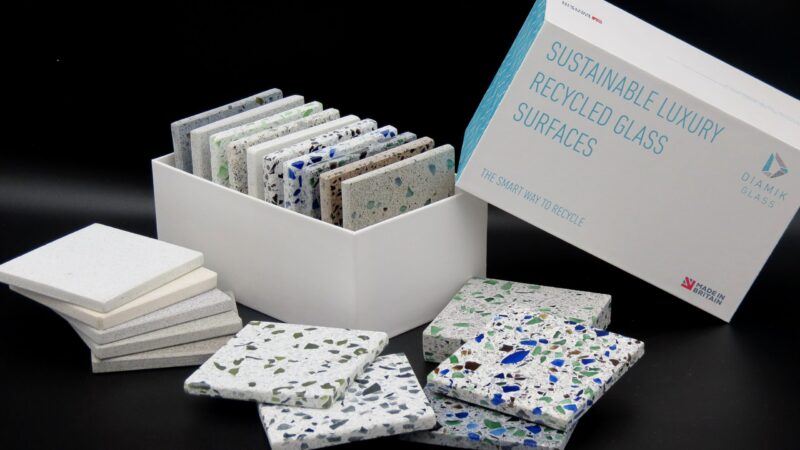 Diamik Glass launches new range of ecorok™ sustainable surfaces