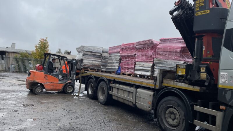 Glass from Victorian office renovation arrives in Leeds ready for sustainable transformation